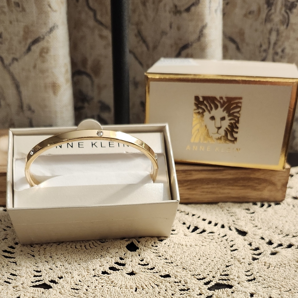 Anne Klein Gold Bracelet with Crystal Accents